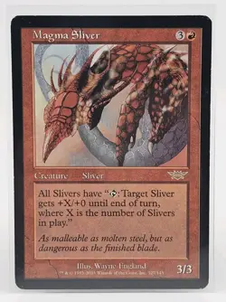 MAGMA SLIVER RARE Legions LGN Magic The Gathering MTG #107 Red - Image 1