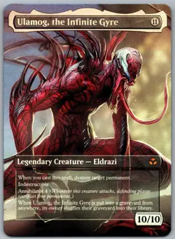 FOIL FULL ART Ulamog, The Infinite Gyre ALT ART PROXY! Carnage Spiderman art - Image 1