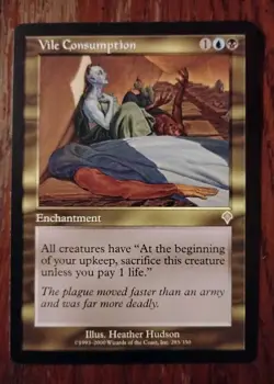 Mtg Invasion rare VILE CONSUMPTION lightly played COMMANDER BOMB - Image 1
