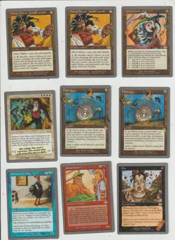 Lot x9 cartes UNGLUED 100% RARES MAGIC MTG US 1998 EX-NM Jack-in-the-Mox, ow... - Image 1