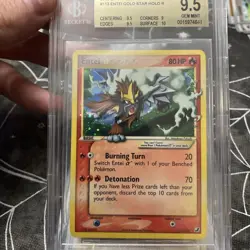 2005 Pokemon Ex Unseen Forces Suicune, Entei, and Raikou Gold Star BGS 9.5 - Image 4