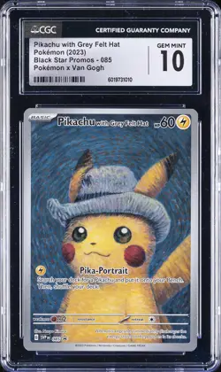 2023 POKEMON #085 PIKACHU WITH GREY FELT HAT CGC 10 GEM MINT - Image 1