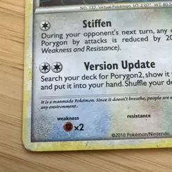 Porygon Pokemon HeartGold SoulSilver Black Star Promo HGSS22 2010 Moderate Play - Image 3