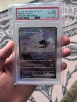 Pokemon TCG Charizard EX 201/165 JPN 151 SV2a SAR PSA 10 Gem Mint - Image 1