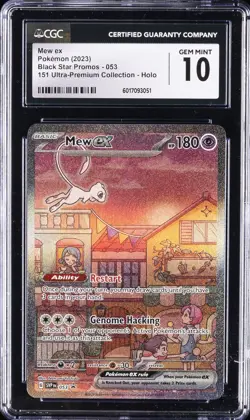 2023 POKEMON BLACK STAR PROMOS #053 MEW EX CGC 10 GEM MINT - Image 1