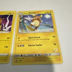 Raichu 49/162 Raichu 50/195 Alolan Raichu Sm65 Black Star Promo TCG Nm Pokemon - Image 3