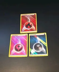 LP/MP Fairy Darkness Fire Energy REV HOLO 2013 XY Black White Set Pokemon TCG - Image 1