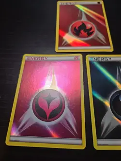 LP/MP Fairy Darkness Fire Energy REV HOLO 2013 XY Black White Set Pokemon TCG - Image 2