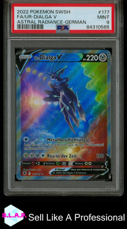 FA/UR-DIALGA V ASTRAL RADIANCE-GER POKEMON SWSH ASTRAL RADIANCE 2022 177 PSA 9 - Image 1
