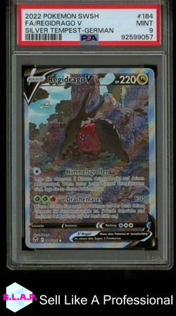 FA/REGIDRAGO V SILVER TEMPEST-GER POKEMON SWSH SILVER TEMPEST 2022 184 PSA 9 - Image 1