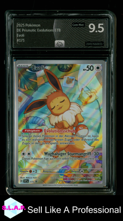 EVOLI POKEMON PRISMATIC EVOLUTIONS ETB DE 2025 173 GEM MINT 9,5 - Image 1