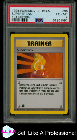 SUPERTRANK 1ST EDITION POKEMON GERMAN 1999 90 PSA 6 - Image 1