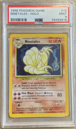 Pokemon -Ninetales- Holo Unlimited #12/102 - Base Set 1999 - PSA 9 - Image 1