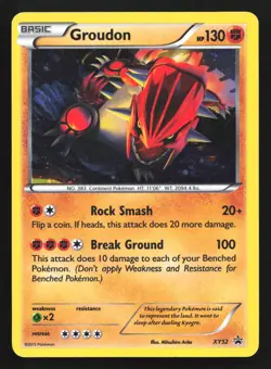Pokemon Groudon XY52 XY Cosmos Holo Black Star Promo HP - Image 1
