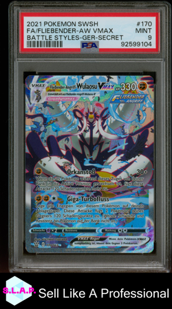 FA/FLIEBENDER-AW VMAX BATTLE STYLES-GER-SECRET POKEMON SWSH 2021 170 PSA 9 - Image 1