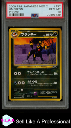 UMBREON PROMO POKEMON JAPANESE NEO 2 PROMO 2000 197 PSA 10 - Image 1