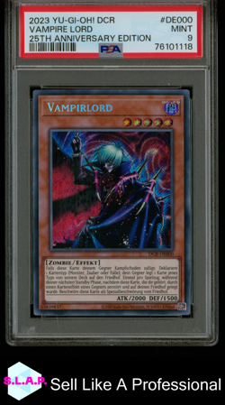 VAMPIRE LORD YU-GI-OH! GER DCR-DARK CRISIS 25TH ANN. EDITION 2023 DE000 PSA 9 - Image 1