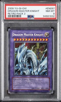 2009 YU-GI-OH! RP02-RETRO PACK 2 #EN097 DRAGON MASTER KNIGHT PSA 8 - Image 1
