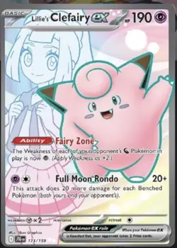 Lillie's Clefairy ex 173/159 S&V Journey Together Full Art Pokemon Card NM - Image 1
