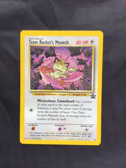 Pokemon Cards: Wizards Black Star Promo: Team Rocket's Meowth 18 - Image 1