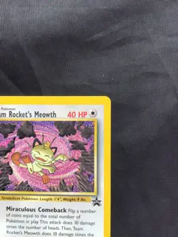 Pokemon Cards: Wizards Black Star Promo: Team Rocket's Meowth 18 - Image 3