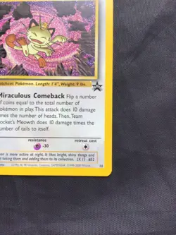Pokemon Cards: Wizards Black Star Promo: Team Rocket's Meowth 18 - Image 4