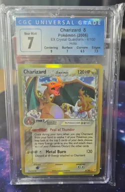 Pokemon TCG Charizard 2006 Ex Crystal Guardians Holo Graded CGC Near Mint 7 Card - Image 1