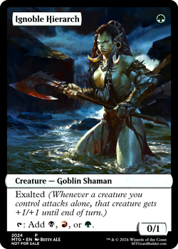 IGNOBLE HIERARCH : MTG altered-art magic card : with busty goblin babe! - Image 1
