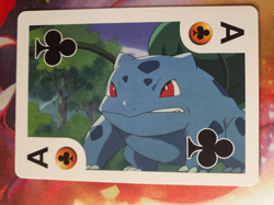 Bulbasaur Ace of Clubs 1999 Bicycle Pokemon Playing Card NM - Image 1