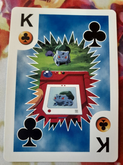 Bulbasaur Pokedex King of Clubs 1999 Bicycle Pokemon Playing Card NM - Image 1