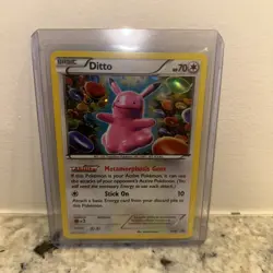 Pokemon TCG Ditto Black Star Promo Holo Card XY40 LP - Image 1