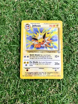 Jolteon 4/64 Jungle Set Holo Pokemon Card WOTC 1999 Vintage TCG MP/HP (A333) - Image 1