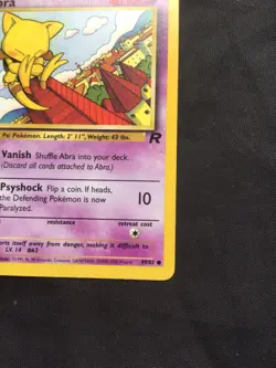 Pokemon Cards: Team Rocket 1st Edition Common: Abra 49/82 - Image 4