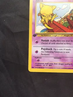 Pokemon Cards: Team Rocket 1st Edition Common: Abra 49/82 - Image 5