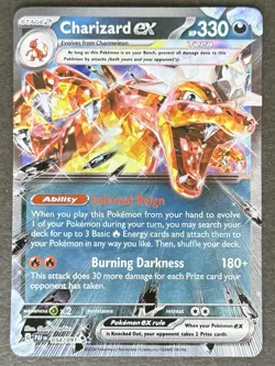 Charizard ex 054/091 Ultra Rare Paldean Fates Pokemon Card TCG NM+ - Image 1