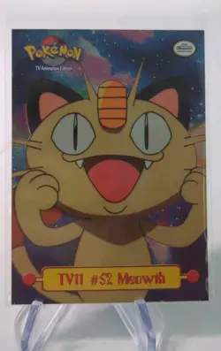 TV11 #52 Meowth Topps Pokemon Trading Card Holo - Image 1