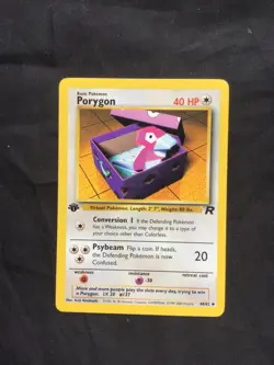 Pokemon Cards: Team Rocket 1st Edition Uncommon: Porygon 48/82 - Image 1