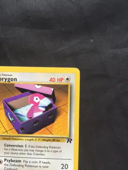 Pokemon Cards: Team Rocket 1st Edition Uncommon: Porygon 48/82 - Image 3