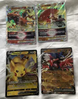 Pokemon Charizard/Decidueye/Pikachu/Koraidon VStar - JUMBO Promo Cards Bundle - Image 1