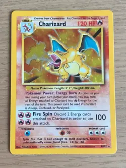 Charizard 4/102 Base Set Holo - Light Play - WOTC 1999 Pokemon Card - Image 1