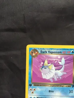 Pokemon Cards: Team Rocket 1st Edition Uncommon: Dark Vaporeon 45/82 - Image 2