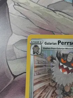 Pokemon Card Galarian Perrserker 128/202 Rare Holo Sword & Shield LP - Image 2