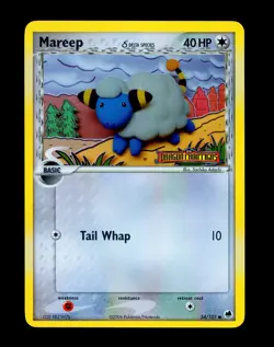 2006 Pokemon MAREEP Ex Dragon Frontiers REVERSE HOLO Foil STAMPED Card 54/101 - Image 2