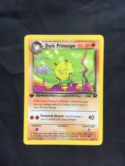 Pokemon Cards: Team Rocket 1st Edition Uncommon: Dark Primeape 43/82 - Image 1