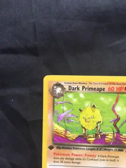 Pokemon Cards: Team Rocket 1st Edition Uncommon: Dark Primeape 43/82 - Image 2