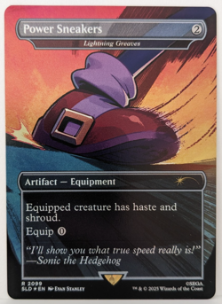 Power Sneakers (2099) SLD Lightning Greaves, Secret Lair, Sonic, Foil, Damage LP - Image 1