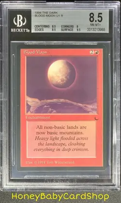 MTG The Dark 1994 Blood Moon BGS 8.5Q++ (Baby Quad++) NM/MT+ Old School 93/94 - Image 1