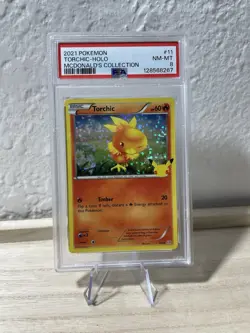 2021 Pokemon Torchic-Holo Mcdonalds Collection #11 PSA 8 - Image 1