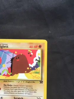 Pokemon Cards: Team Rocket 1st Edition Common: Diglett 52/82 - Image 3