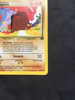 Pokemon Cards: Team Rocket 1st Edition Common: Diglett 52/82 - Image 4